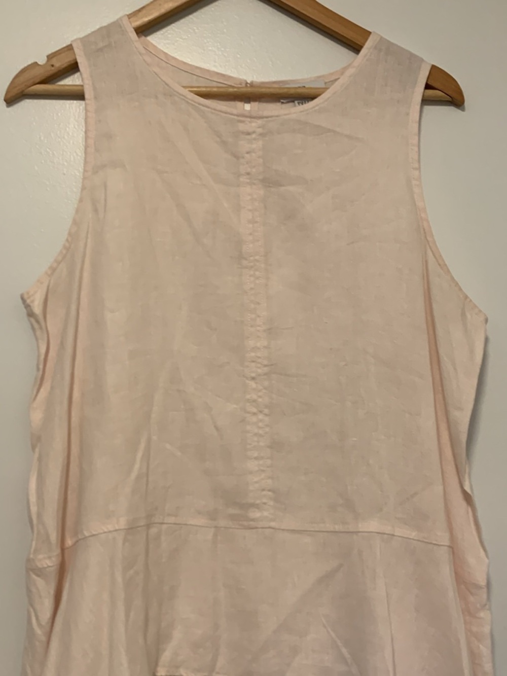 Lord & Taylor Soft Pale Pink Linen-Blend Sleeveless Tank